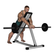 Barbell Curl - Overhang Close Grip